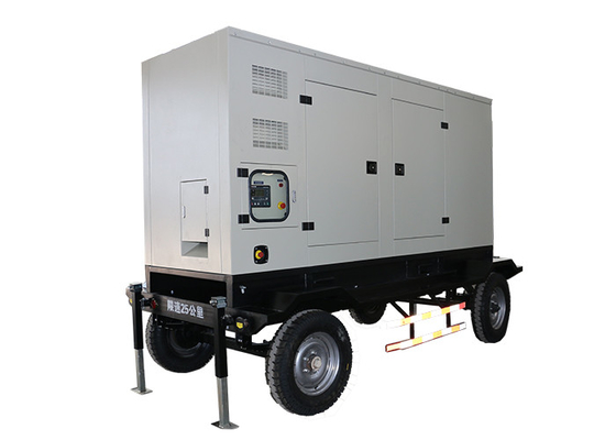 100KVA 3 Mobiele de Huurgenerator van de Faseaanhangwagen Opgezette Generator met Kabel