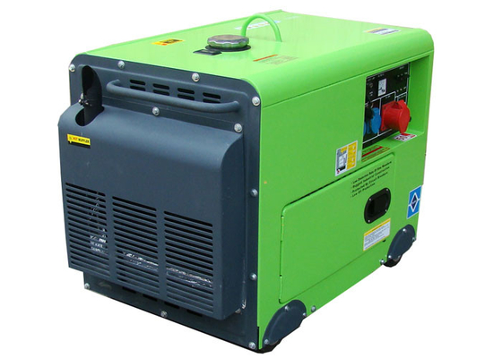 4.5kw diesel stille draagbare generator groene kleur 100% Koper 1 fase
