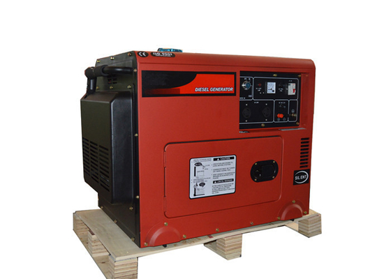 Het Type van Eletric Draagbaar Generator 5000W 5KVA Geluiddicht Generatorrood