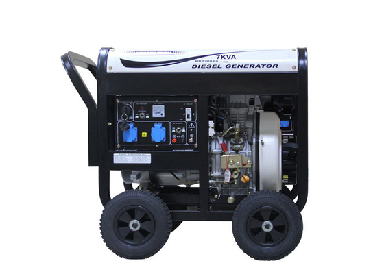 7KVA elektrische Begin Kleine Draagbare Diesel Generator met Wielen en Handvatten192fae Motor