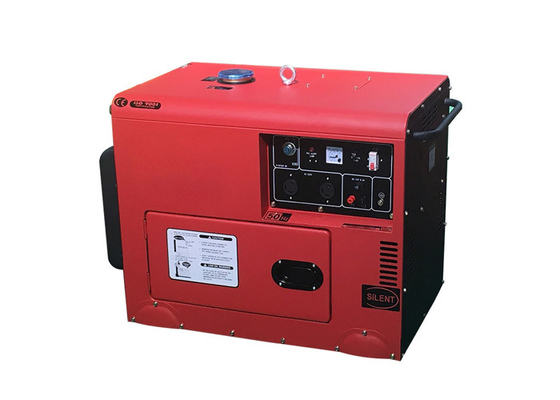AC 7.5kva Motor Kleine Draagbare Generators, Rode Kleuren Dieselgenerators
